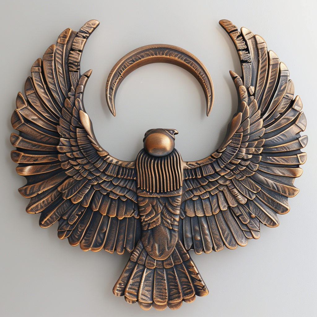 Egyptian god isis wings plate