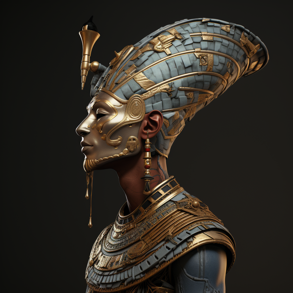 Egyptian God Osiris Side Profile