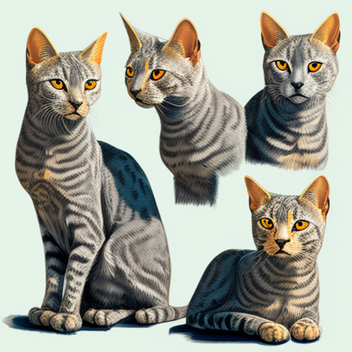 Playful Egyptian Mau Cat Expressions