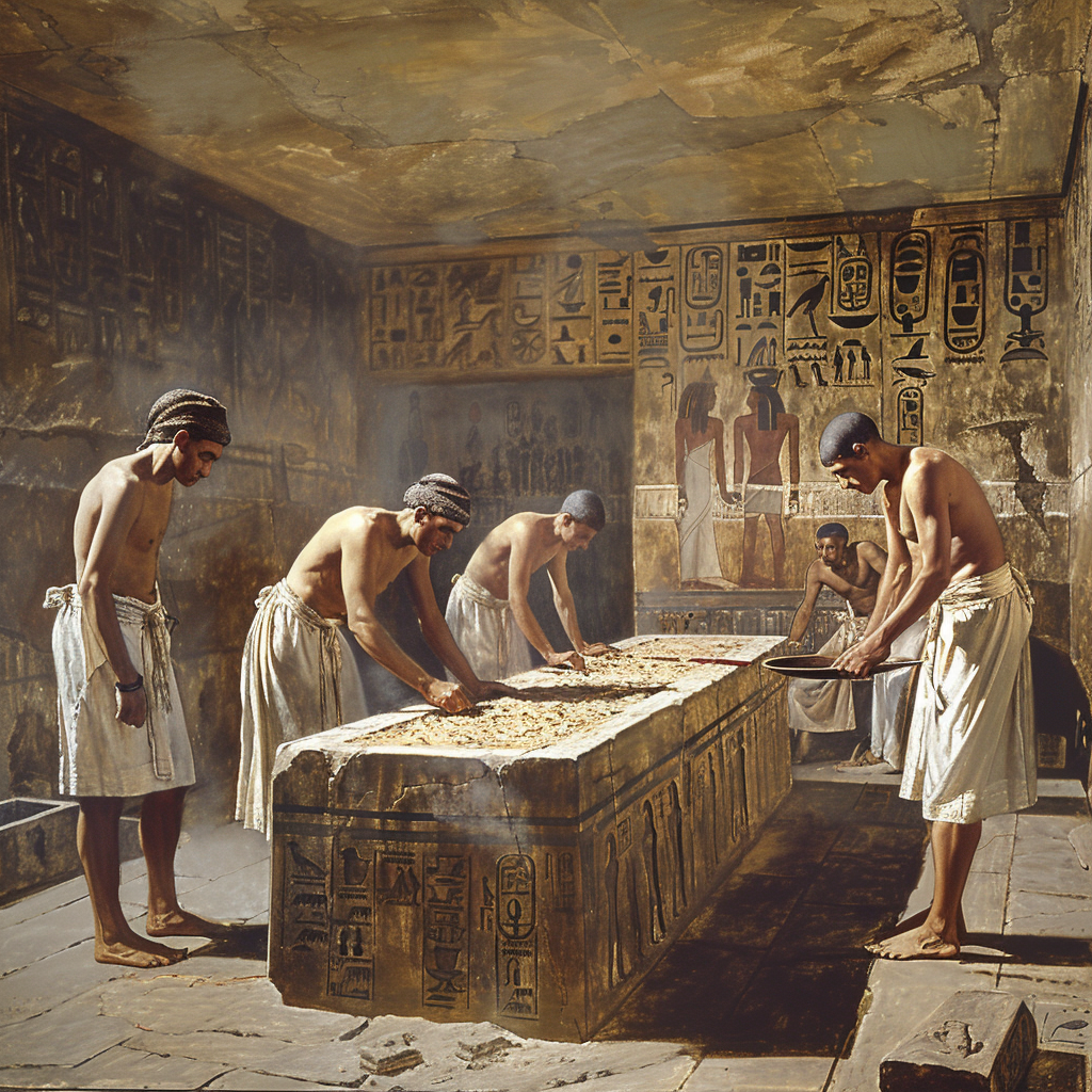 Ancient Egypt pharaoh mummification ritual