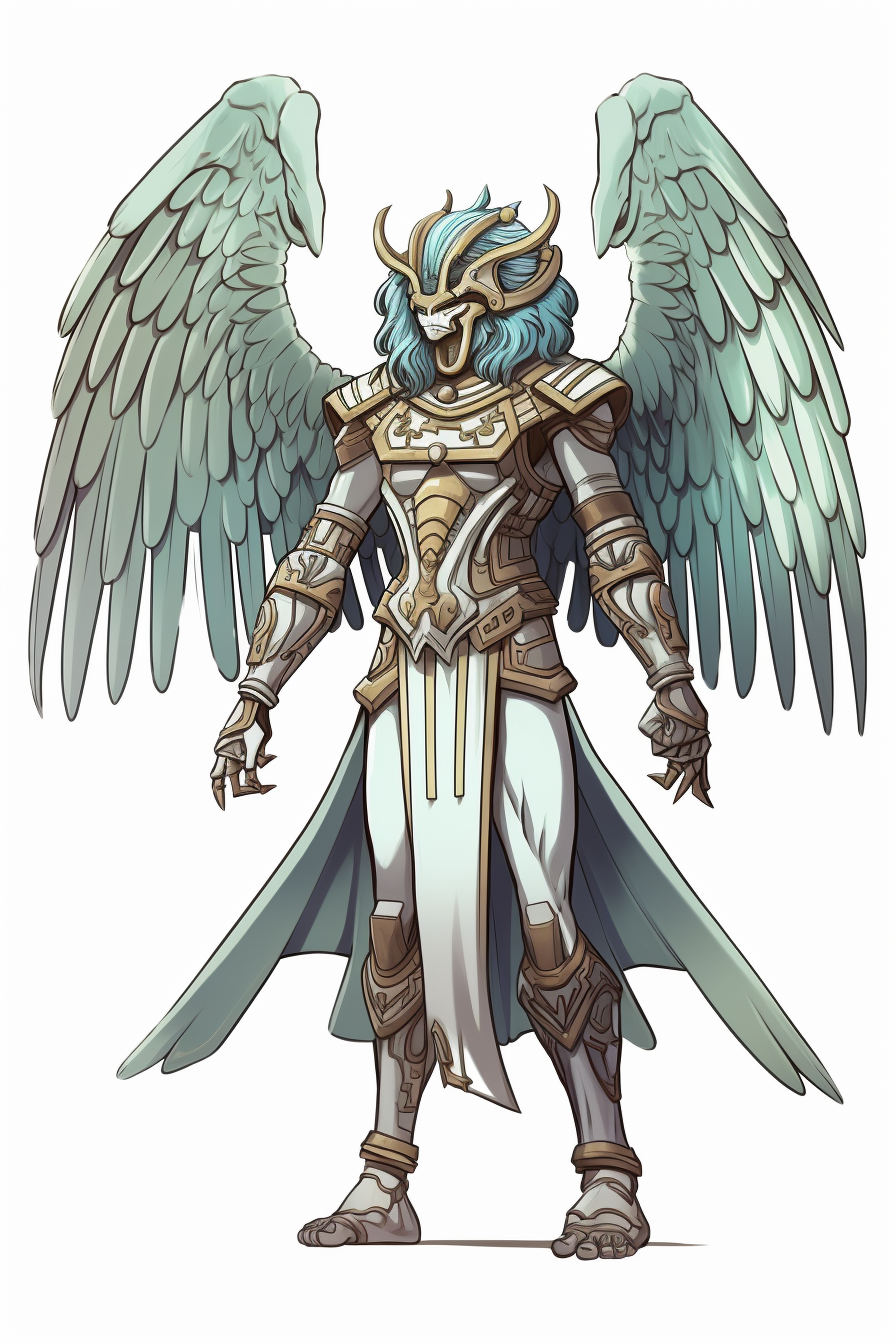 Egyptian temple guardian full body