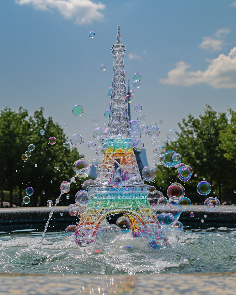 Eiffel Tower Soap Bubbles Picture