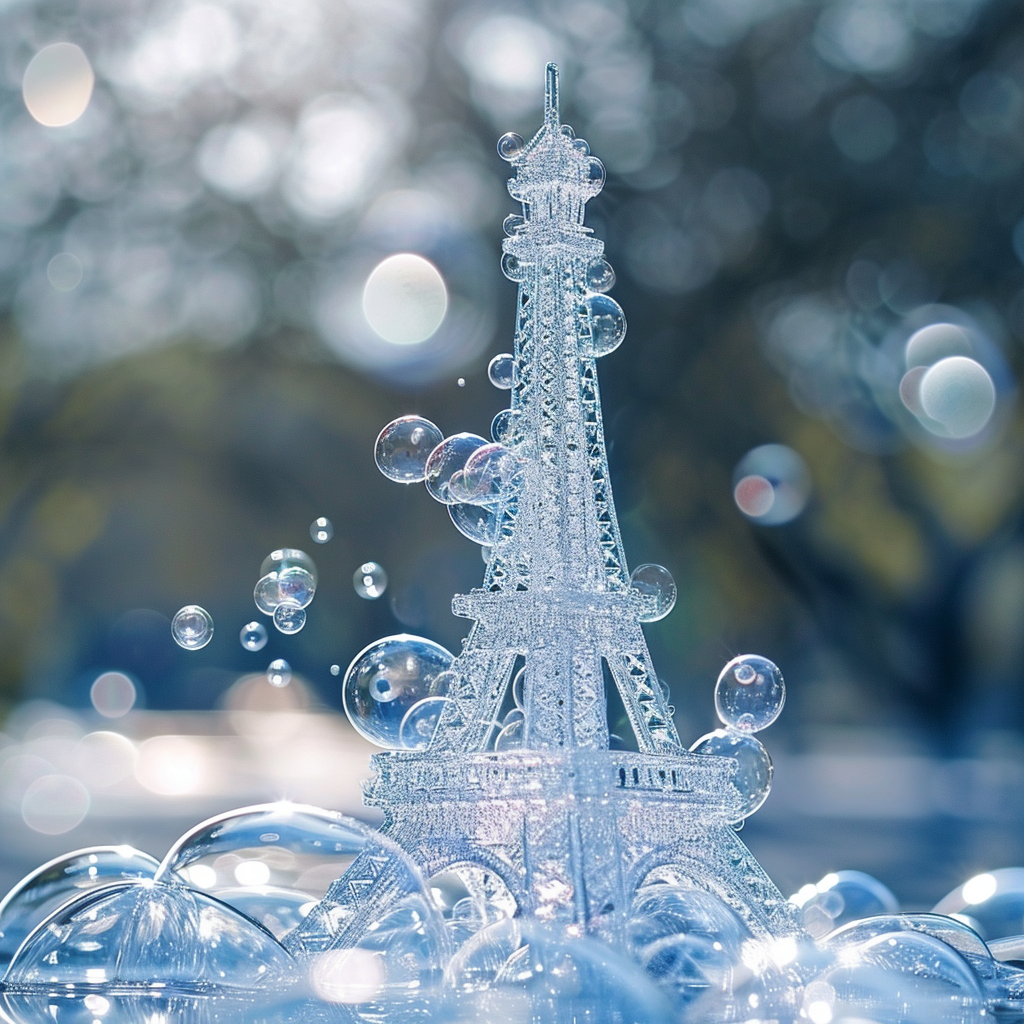 Eiffel Tower Soap Bubbles