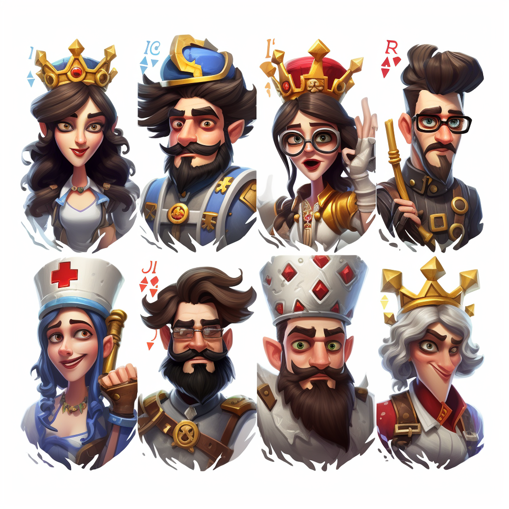 Eight Jacks Clash Royal Avatars