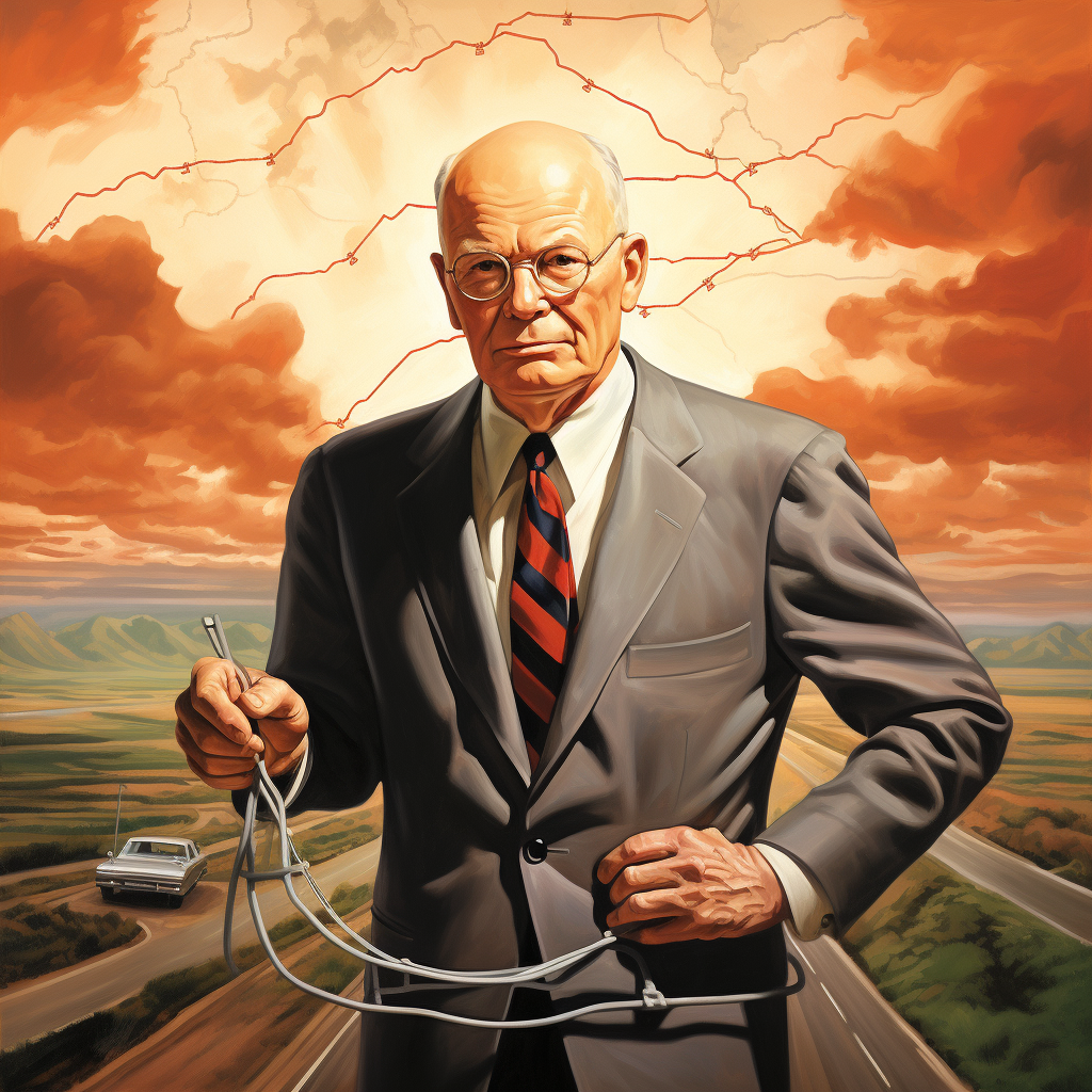 President Eisenhower with electric grid