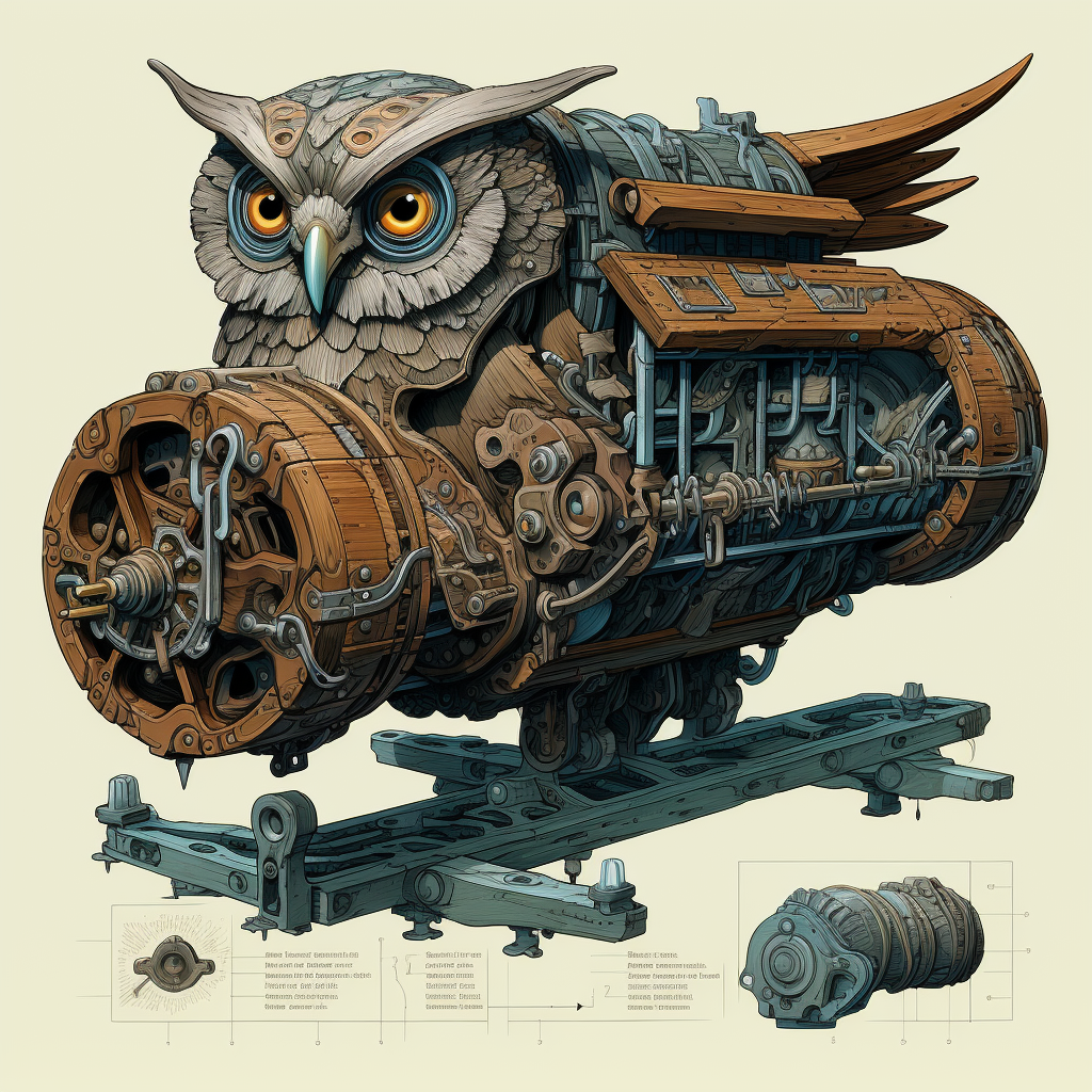 Mystical Cannon with Owl Shaped Legs