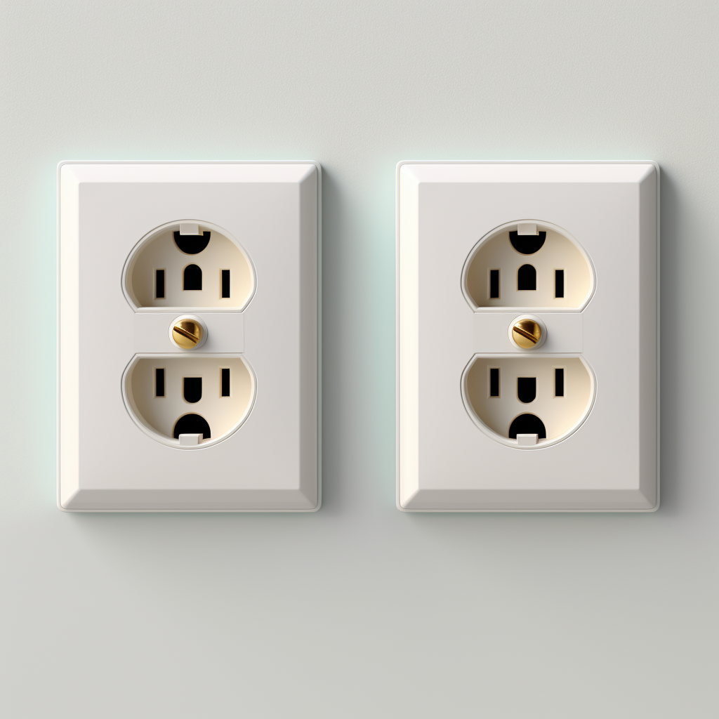 Expensive electric sockets in hyper realistic photo