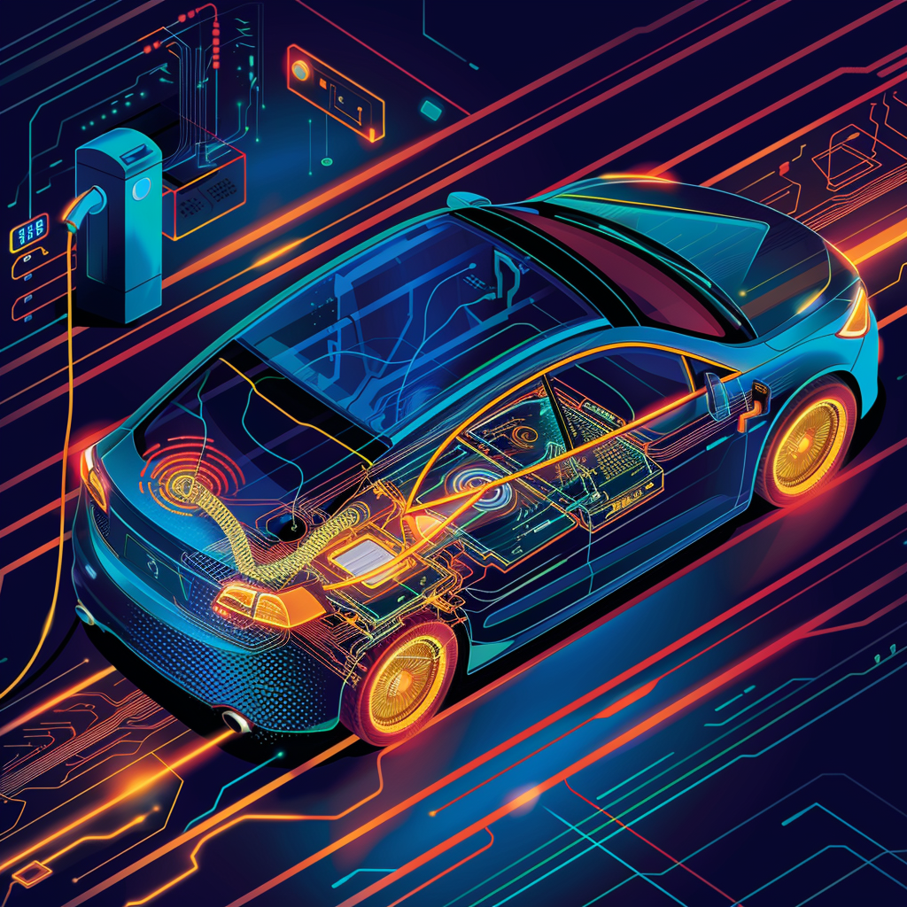 Electric vehicle charging management illustration