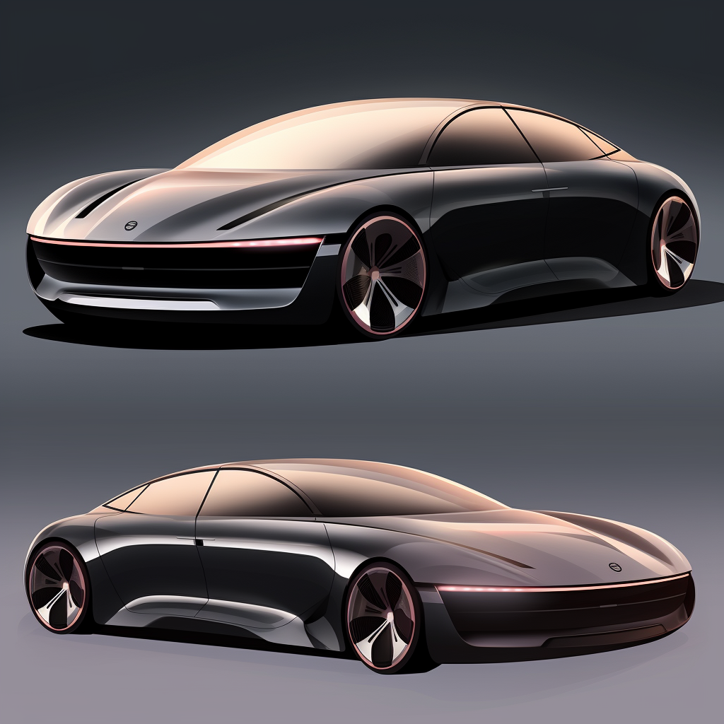 Stylish electric car design concept