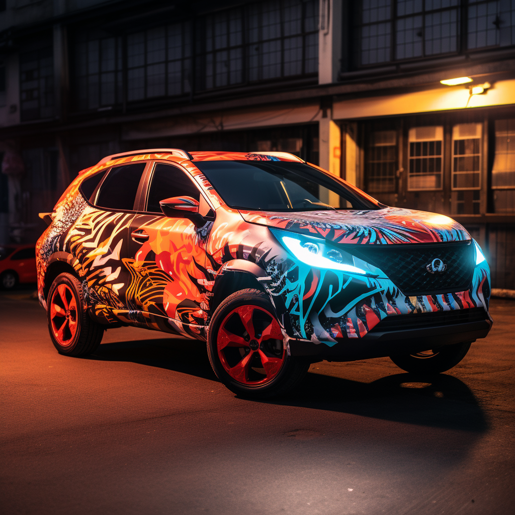 Electric SUV with Kaiju Theme