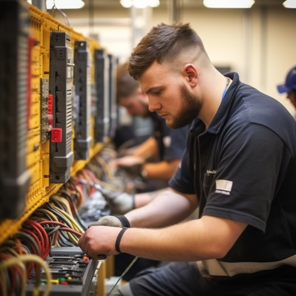 Electrical apprenticeship training concept photo