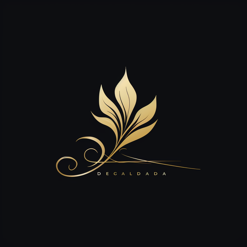 Perfume logo in black and gold