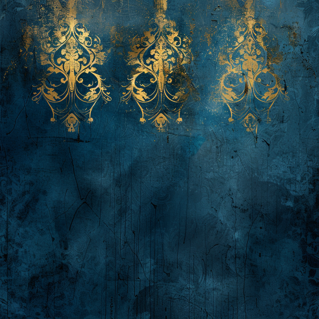 elegant blue gold decoration design