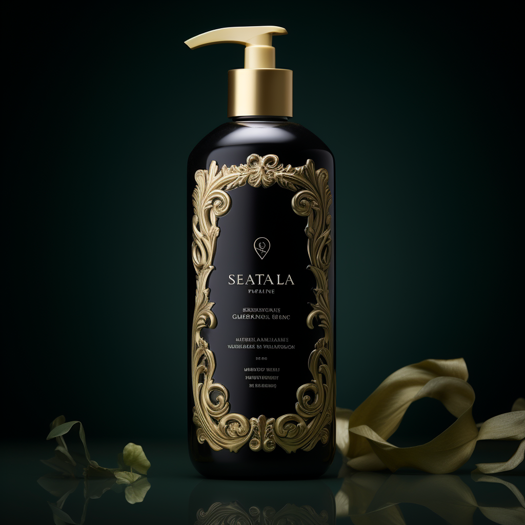 Beautiful shampoo bottle with elegant design