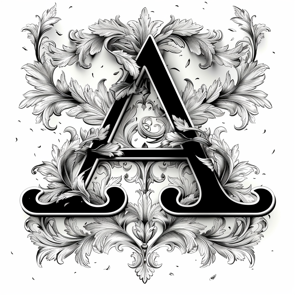 Elegant Baroque Capital Letter A Image