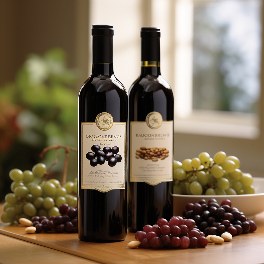 Coffee Bean Grape Cluster for Wine Label