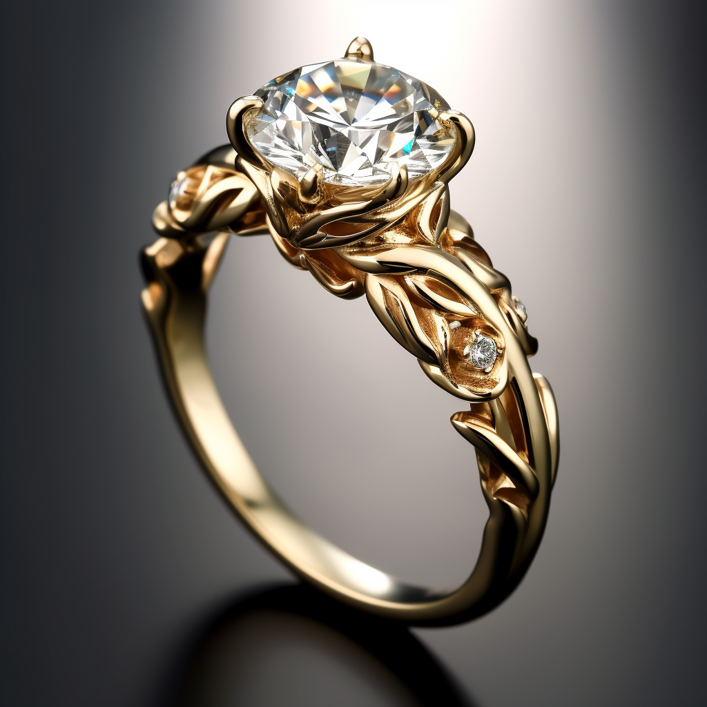 Elegant diamond ring with sophisticated design