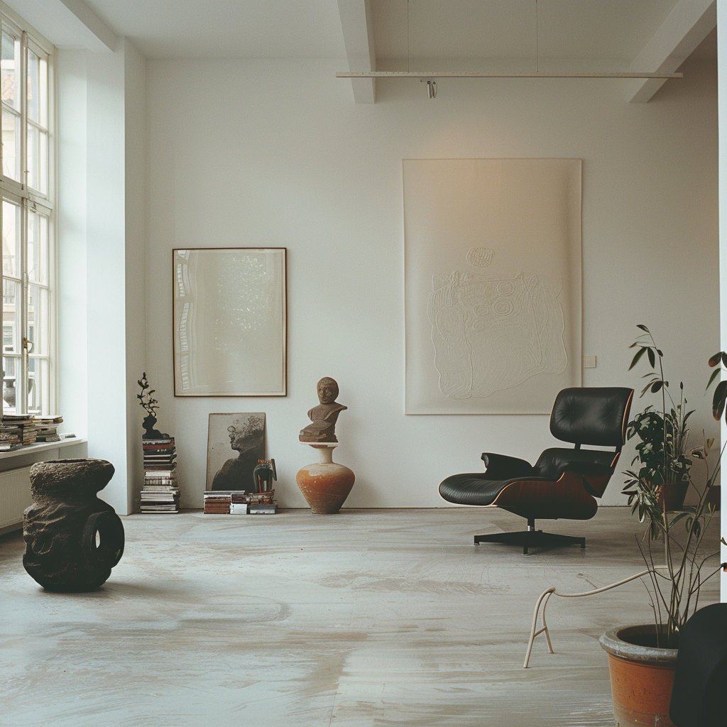 Minimalist Dutch Loft Living Room