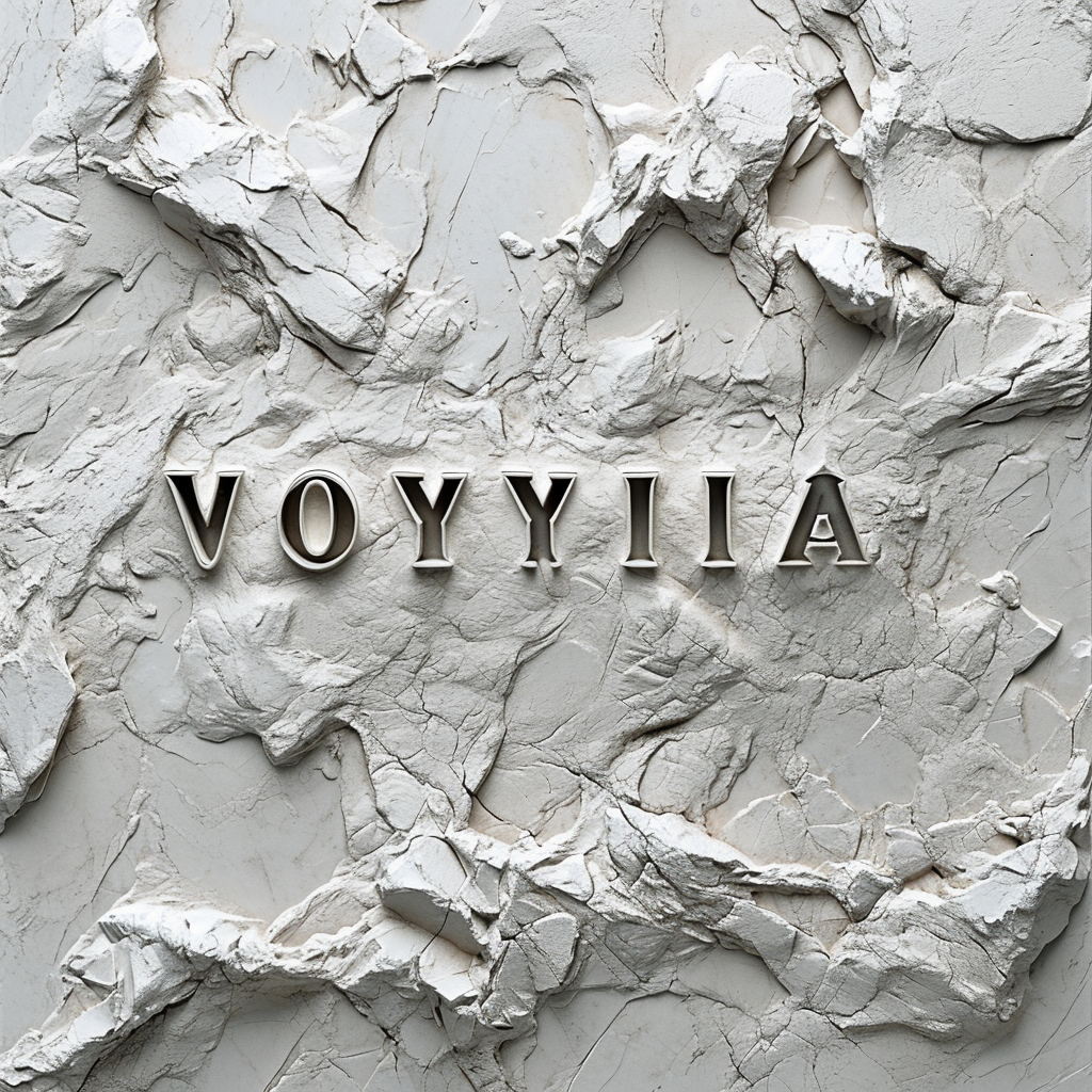 White Marble with Engraved 'VOYIZA'