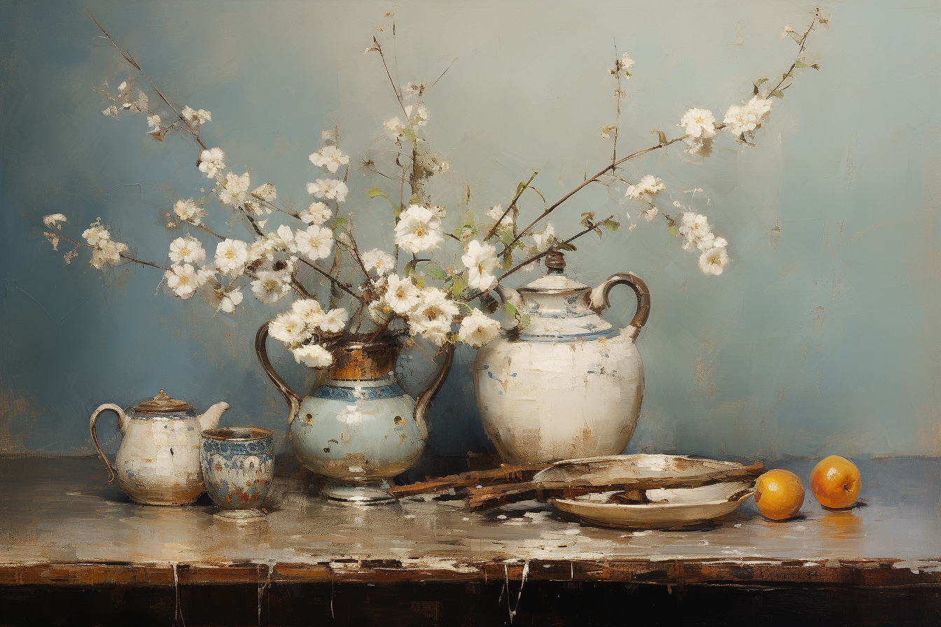 Beautiful floral arrangement by Emil Carlsen and William Nicholson