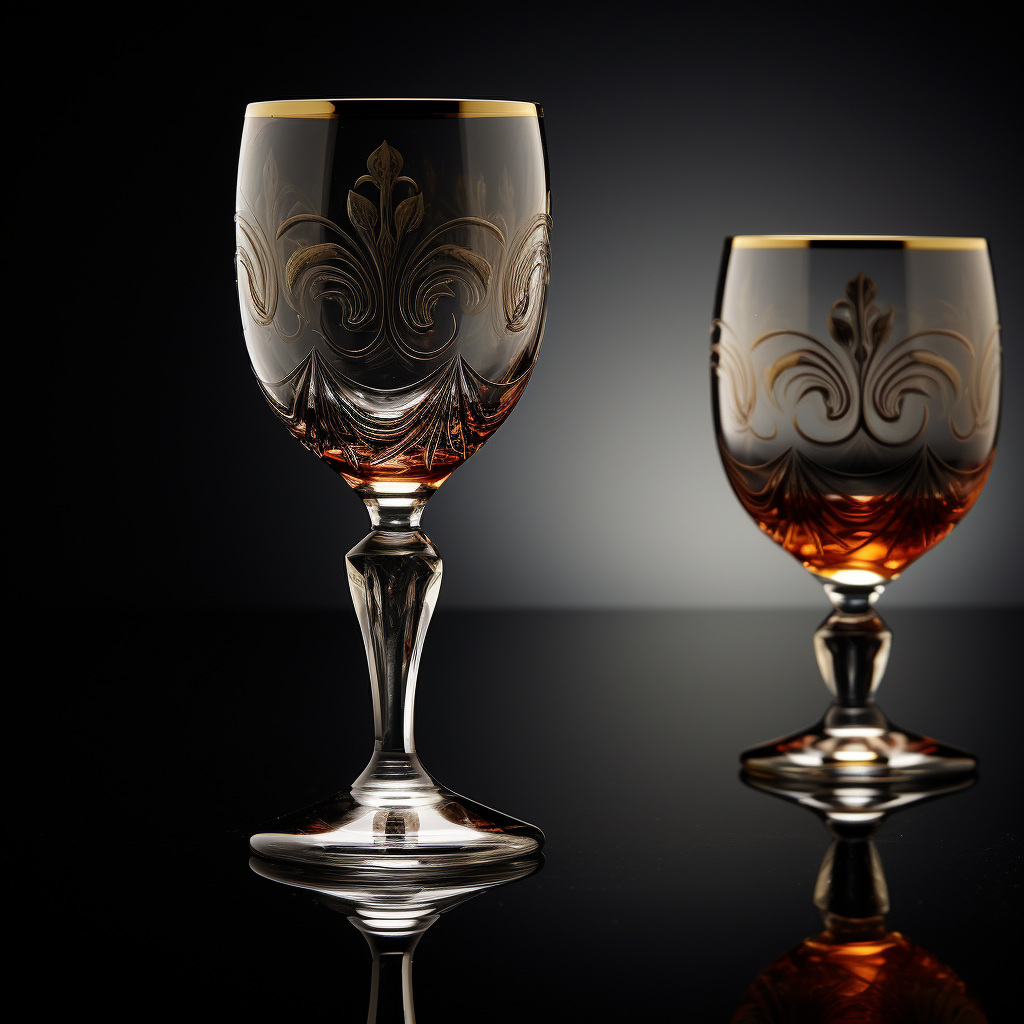 Beautifully decorated Italian style glass