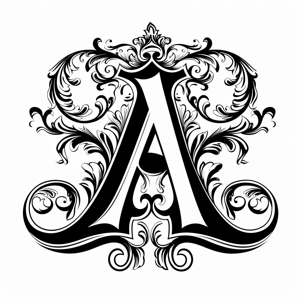 Decorated Baroque Letter A Design