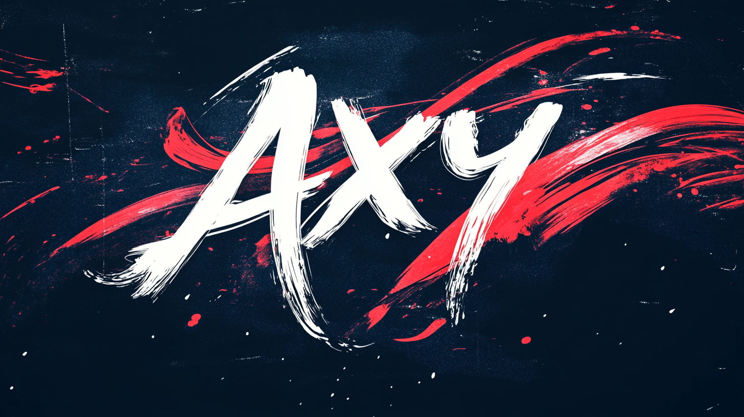 Elegant Axy Logo Design Navy