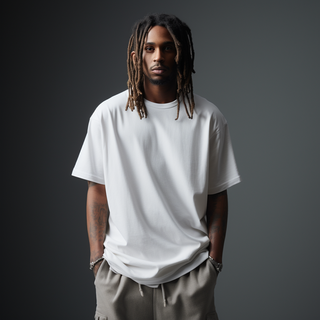 Stylish men's white plain t-shirt