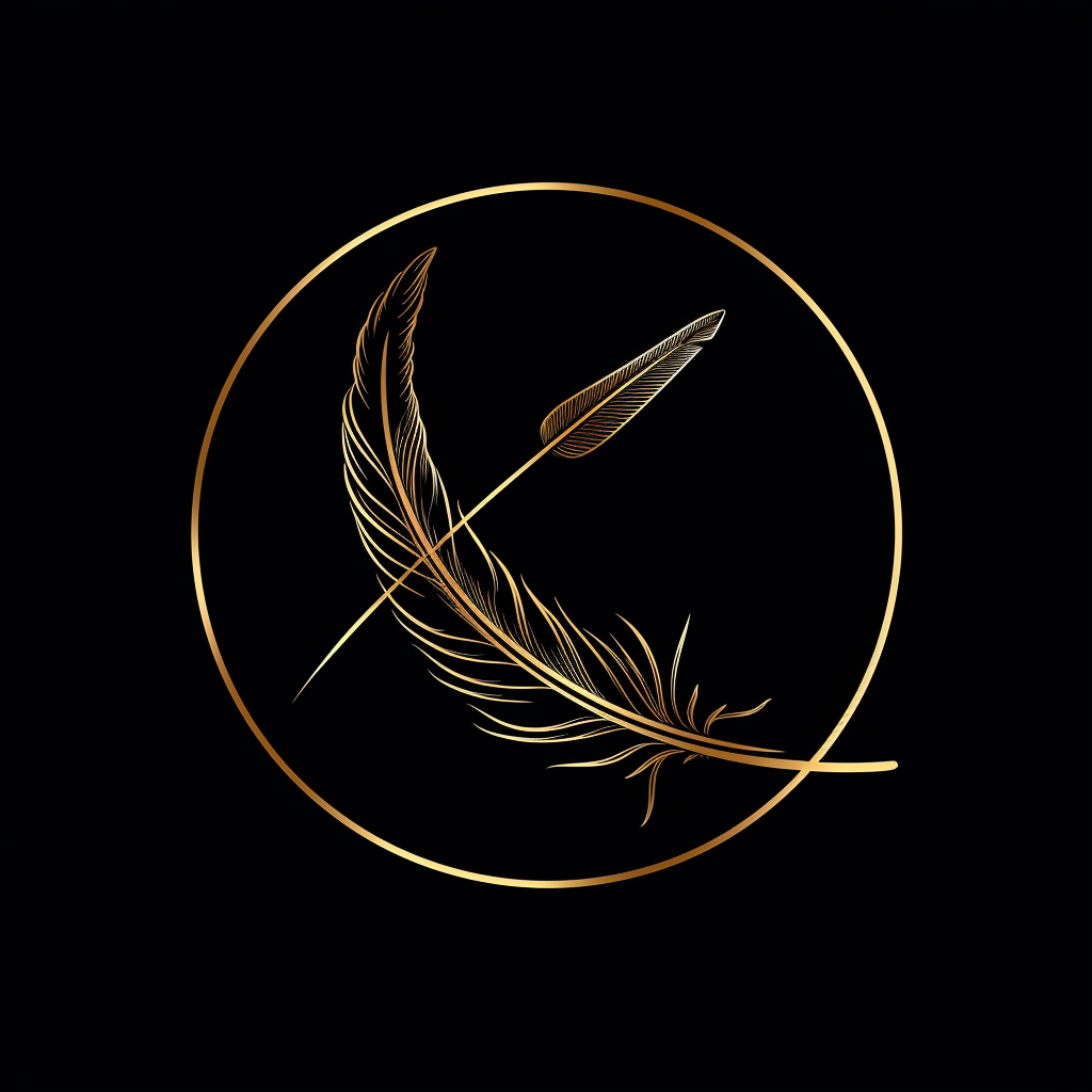 Elegant Needle and Feather Logo