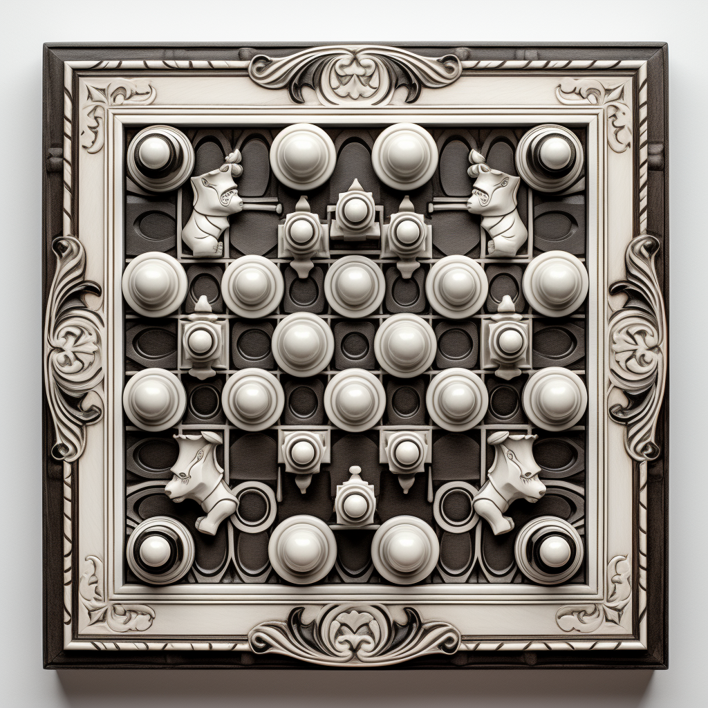 Beautiful Chess Board in Top View