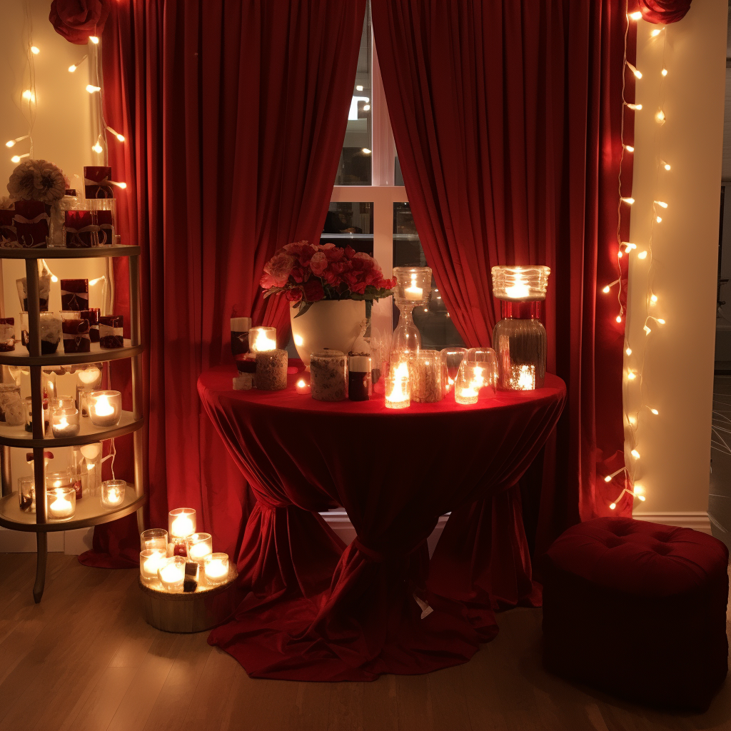 Elegant product display with fairy lights