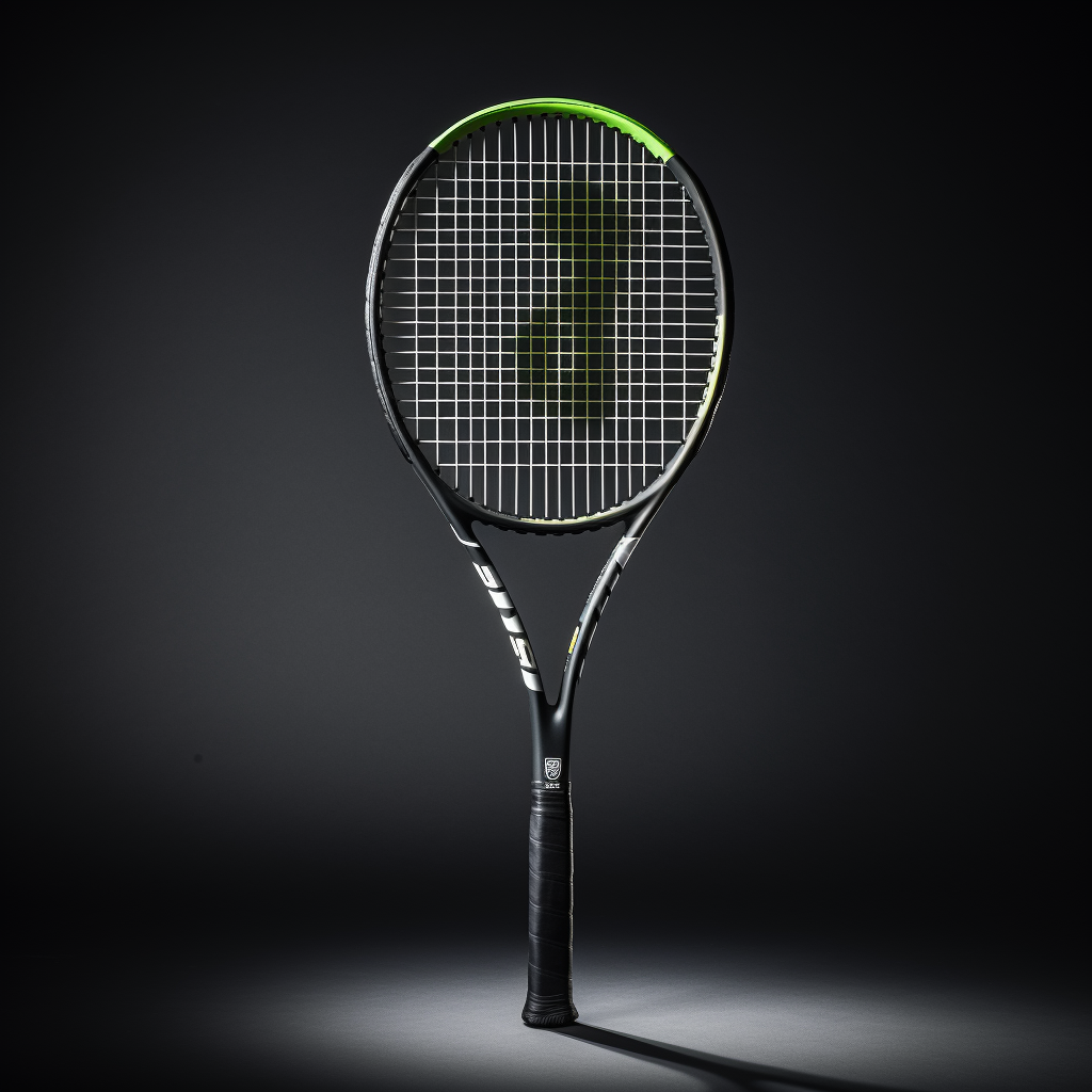 High-quality tennis racket on isolated background