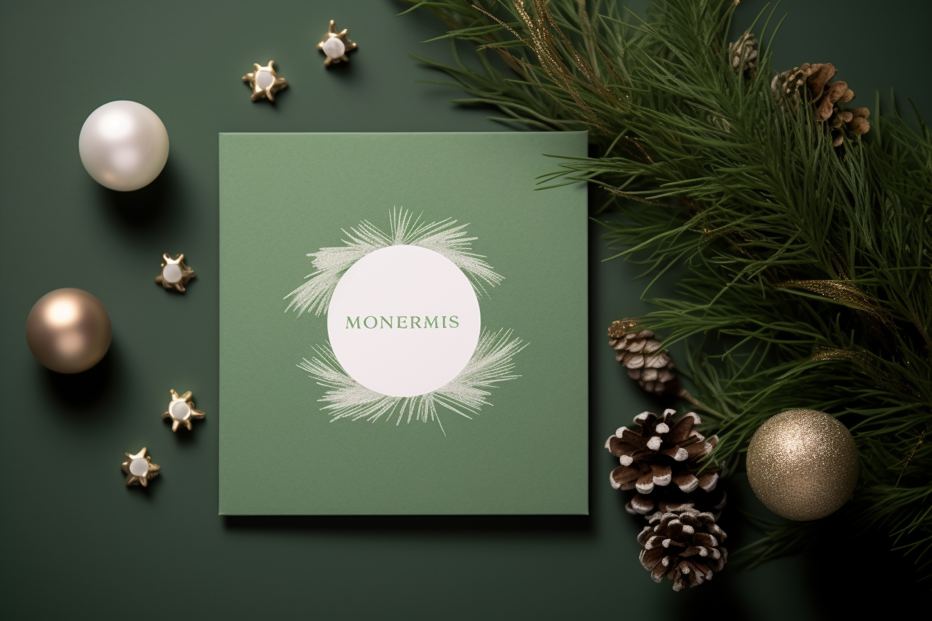 Elegant Mockup Card with Green Palette