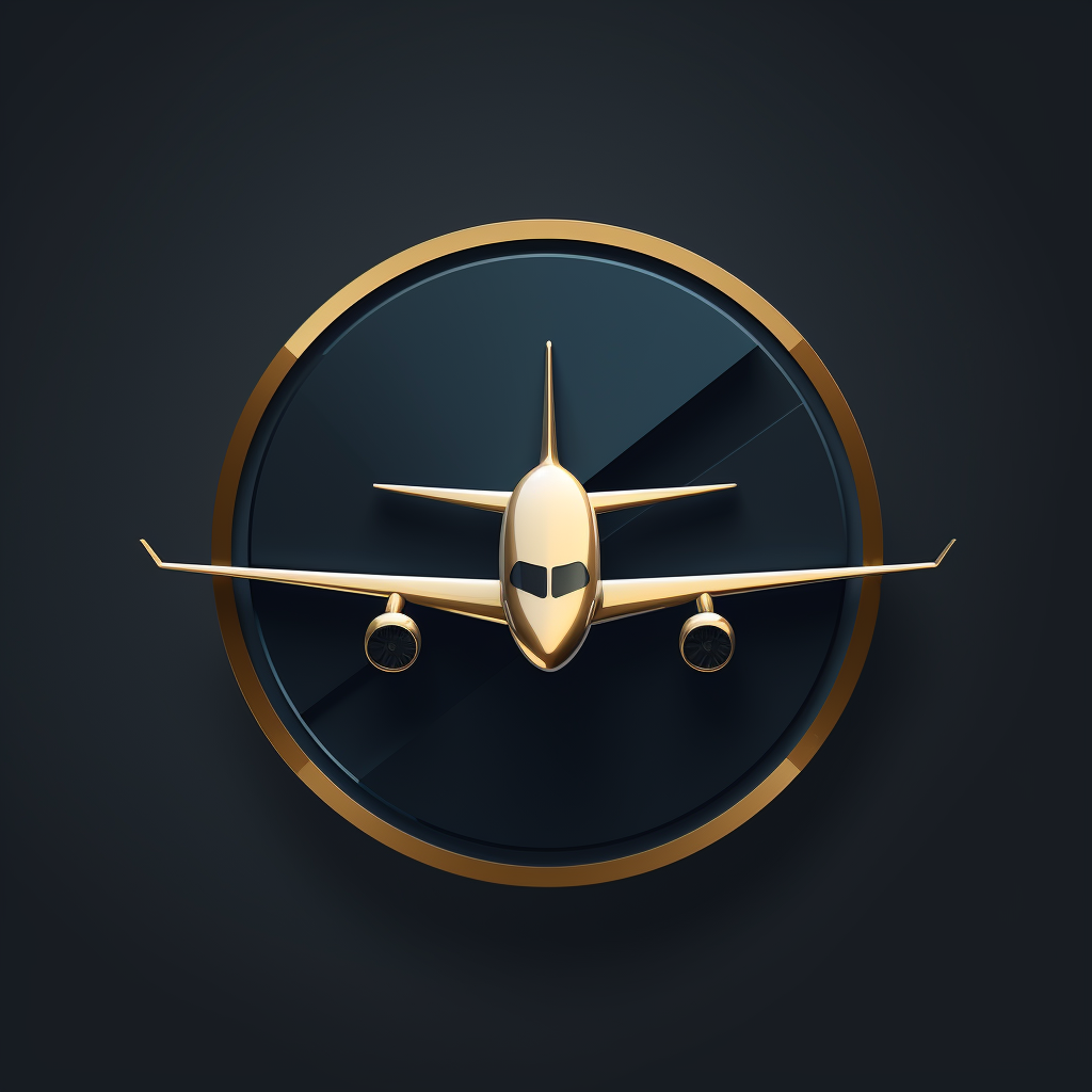 Elegant plane icon image