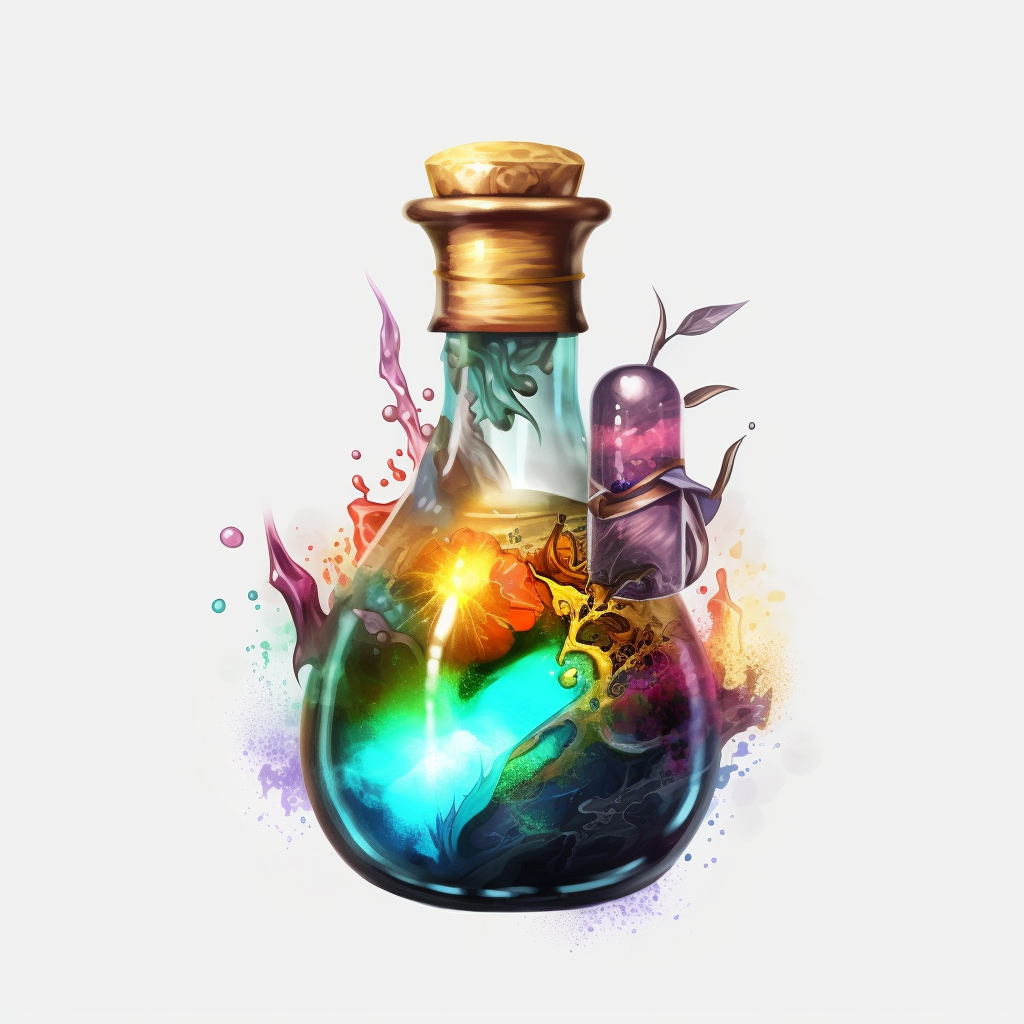 Stunning fantasy elemental potion in high definition