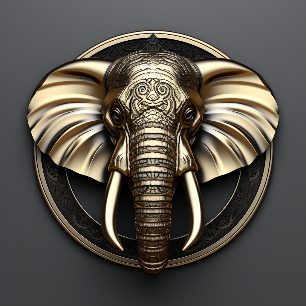 Elephant badge with simple design