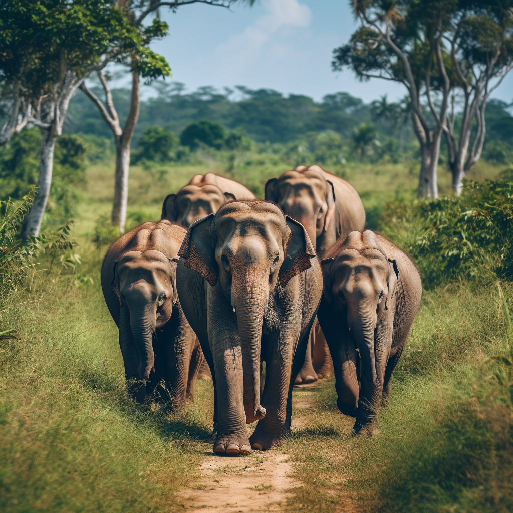 Elephants in Sri Lanka