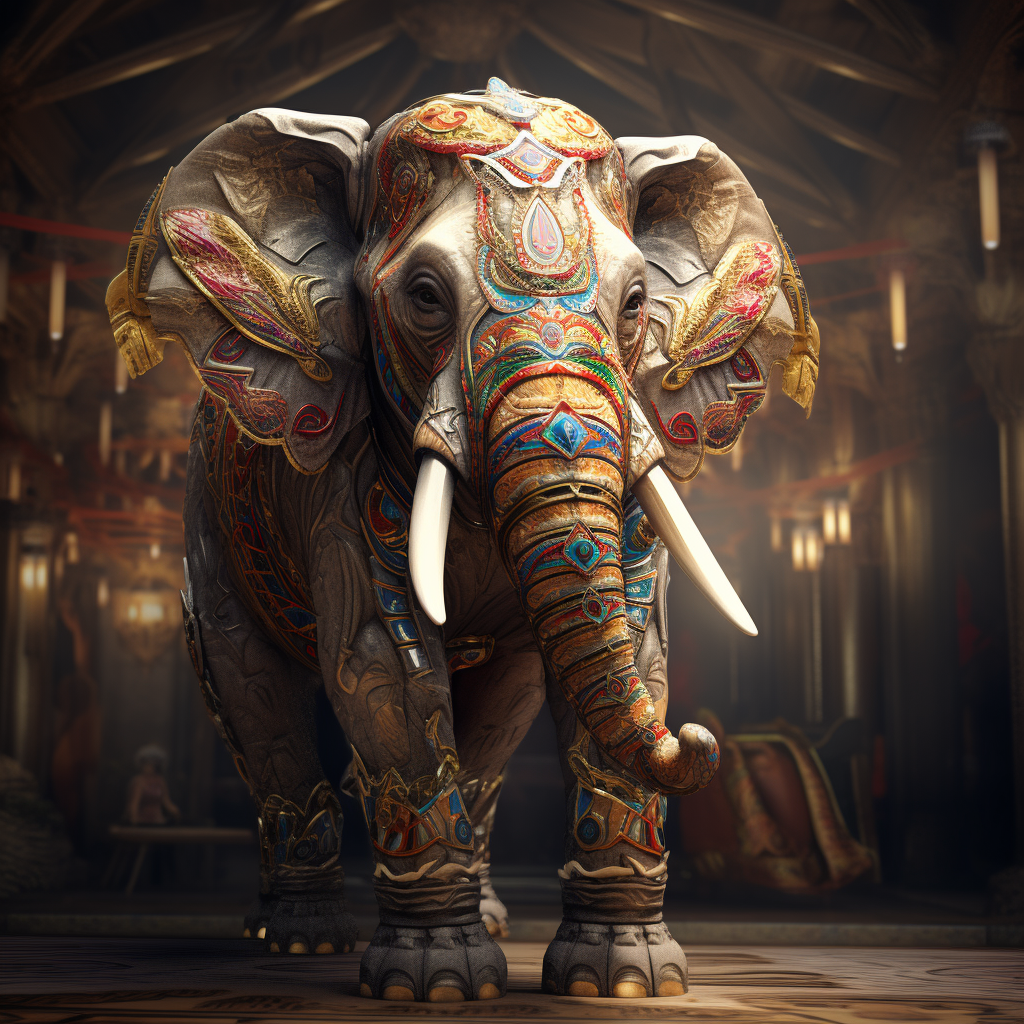 Beautiful elephant artwork by Vasko Taskovski