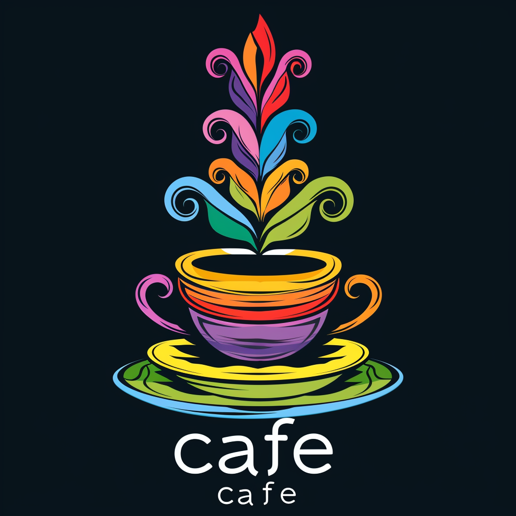 Colorful Elevate Cafe Logo Design