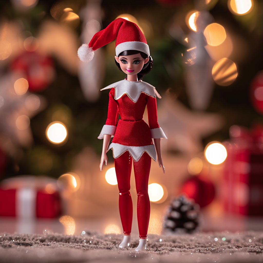 Stylish elf on the shelf Barbie doll