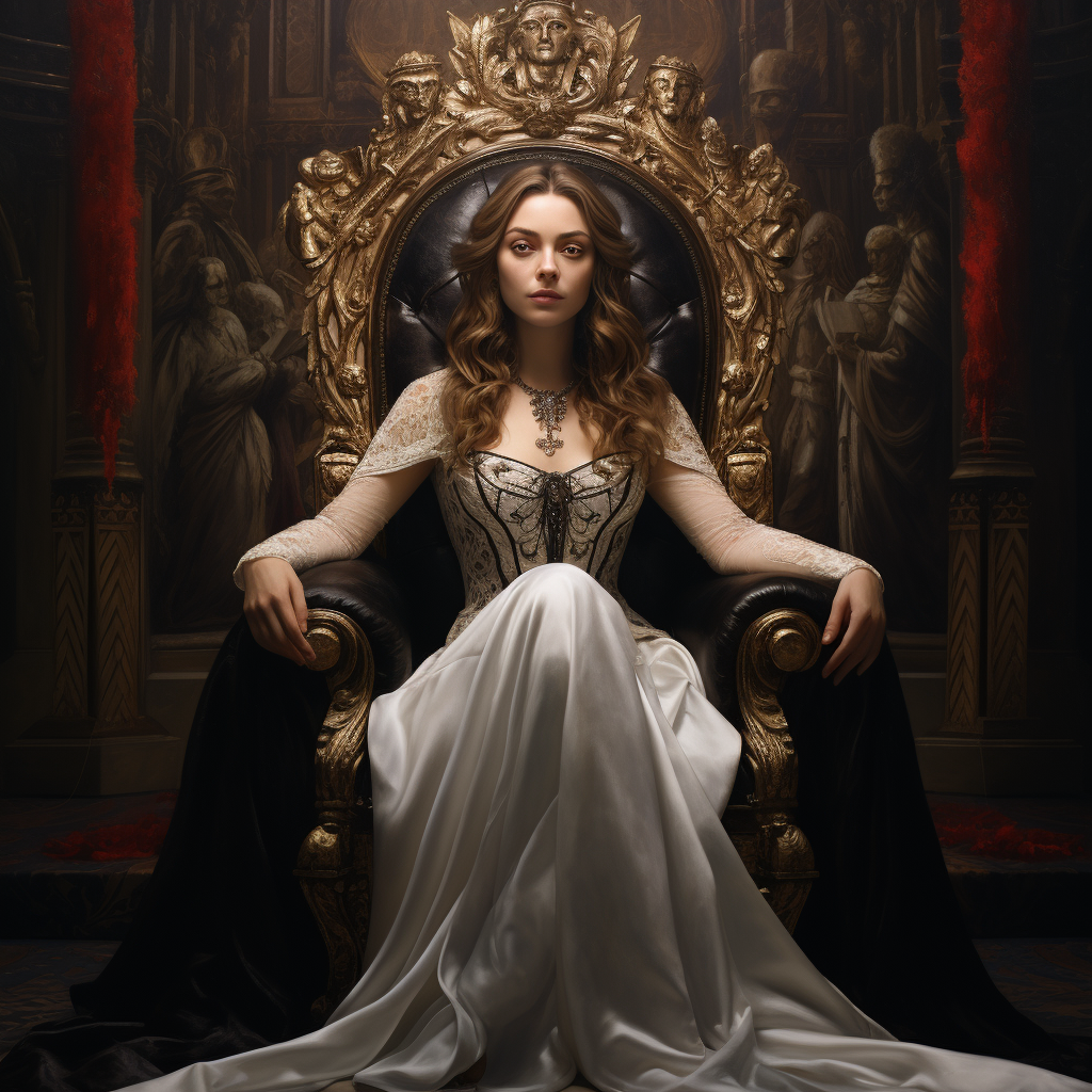 Elizabeth Olsen in Gothic Throne Room