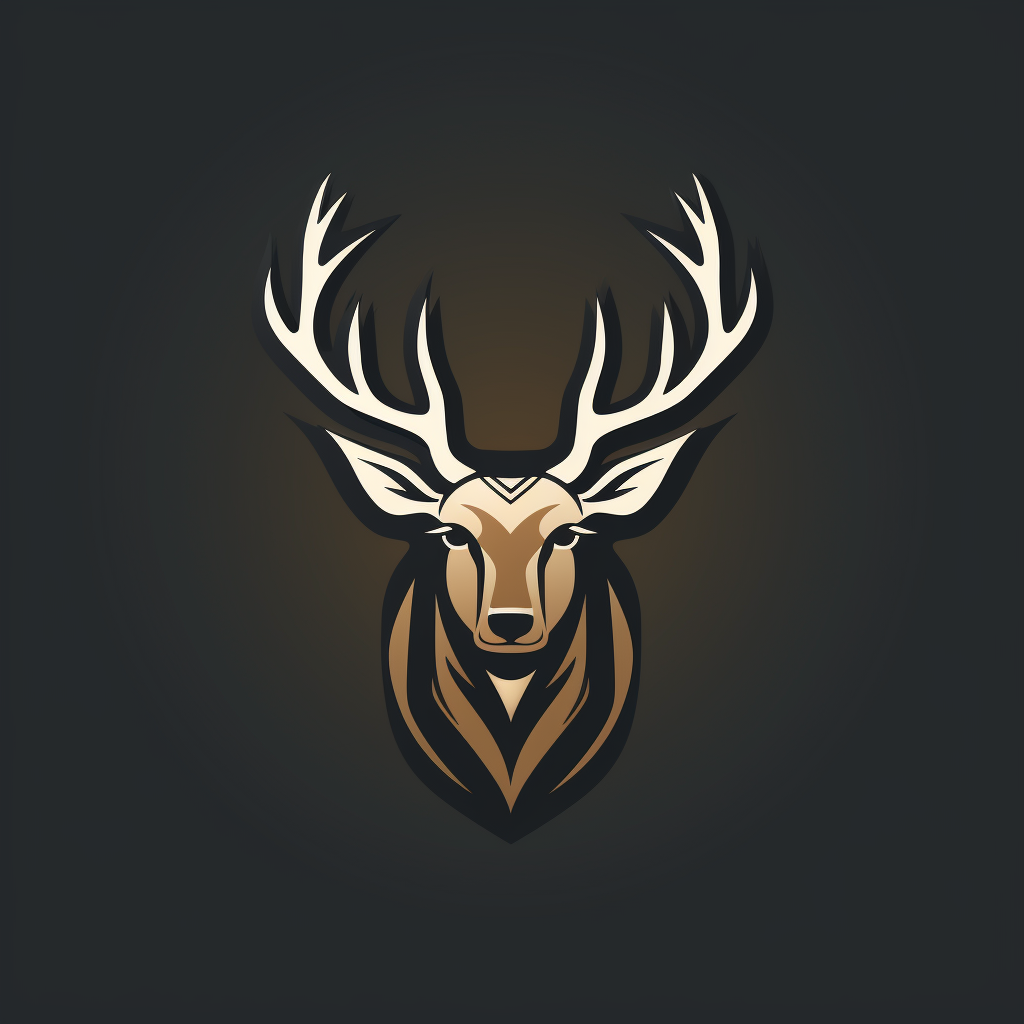 Elk Head Logo Vector Graphic