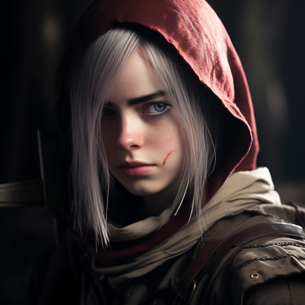 Elle Fanning as Mikasa Ackerman in action