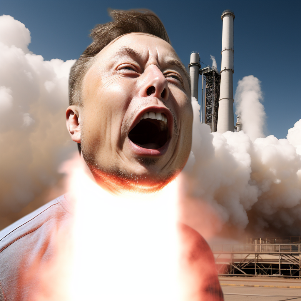 Elon Musk enjoying his funny moment