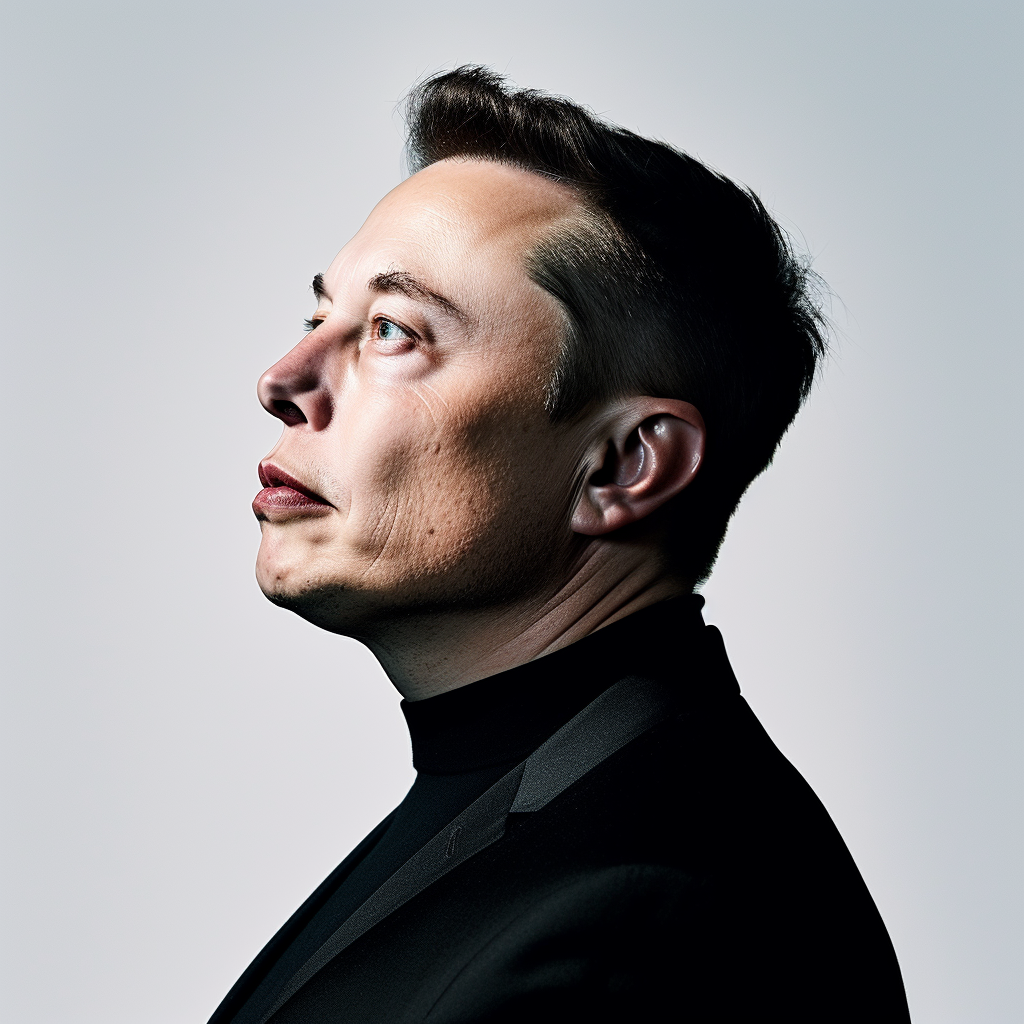 Elon Musk looking to the side