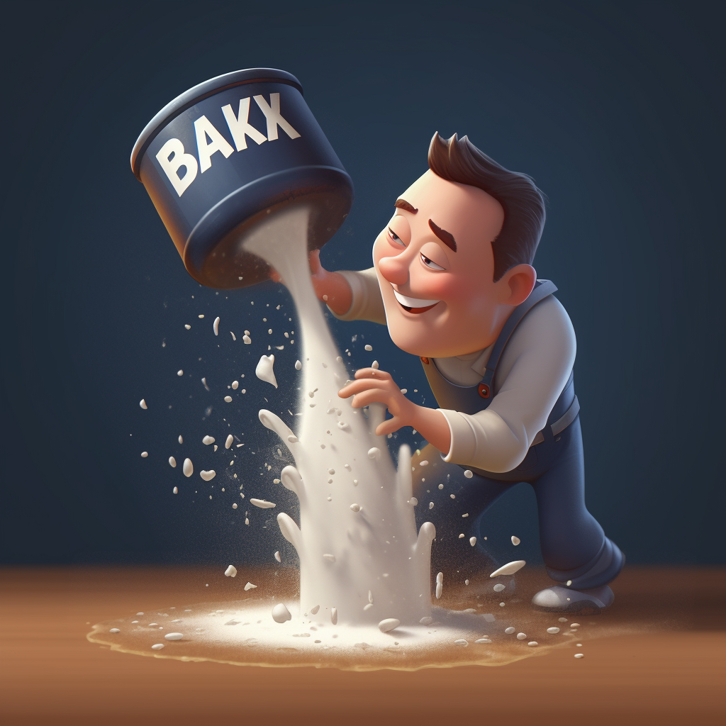 Elon Musk enjoying baking powder playtime