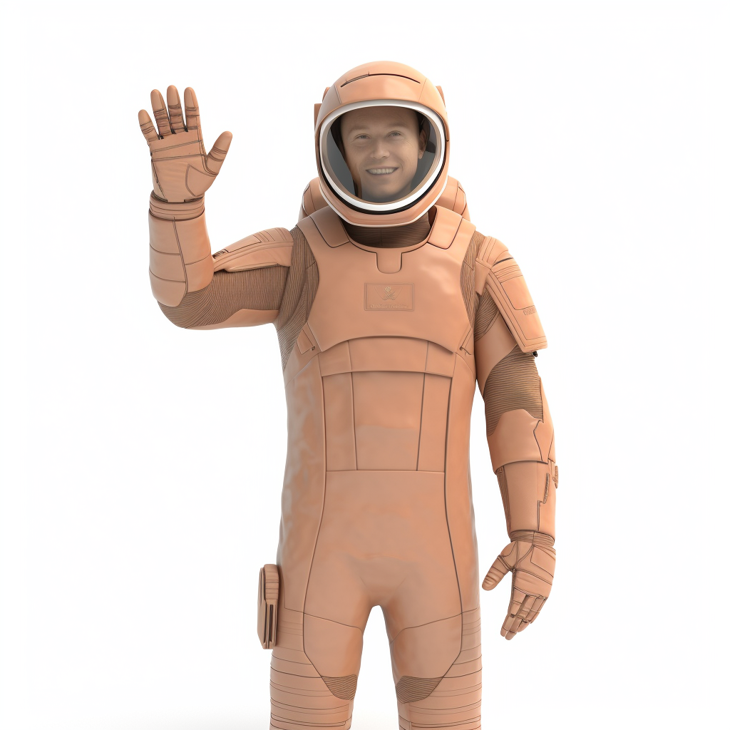 3D Elon Musk in Mars Uniform