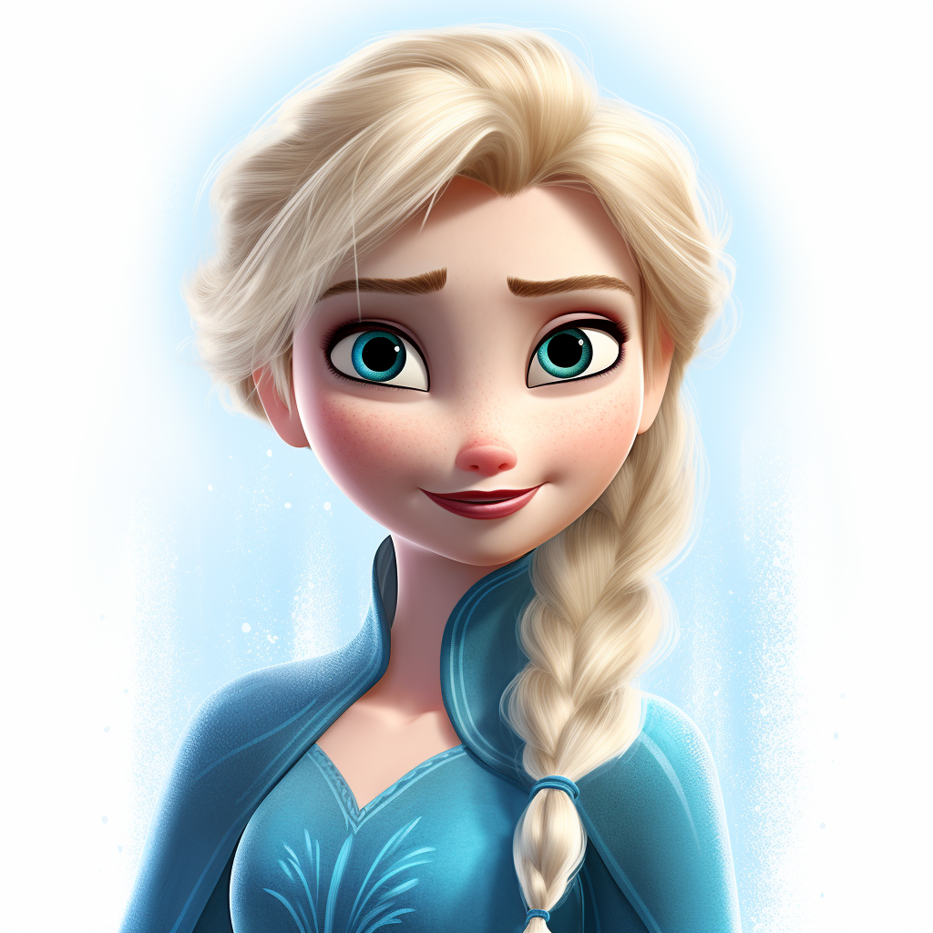 Elsa from Frozen on White Background