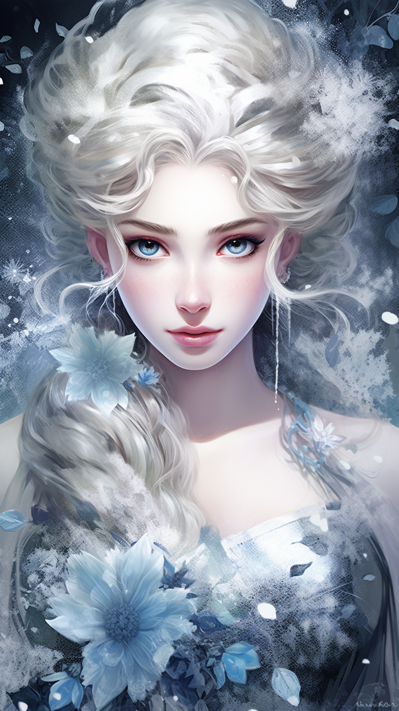 Realistic Elsa in Japanese Light Novel Style