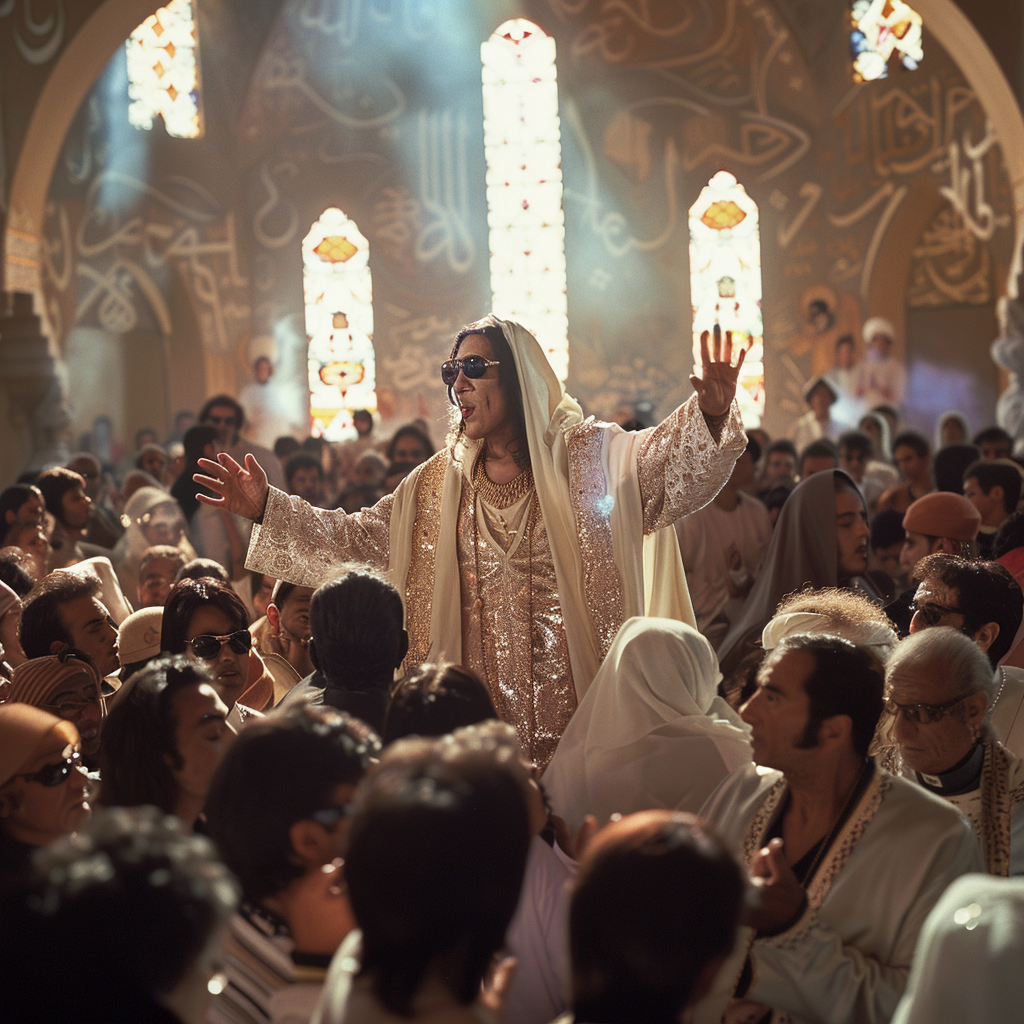 Elvis impersonator preaches in Arabian church